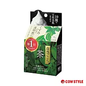 日本牛乳石鹼】自然派綠茶洗顏皂 80g(去角質/附發泡網袋)